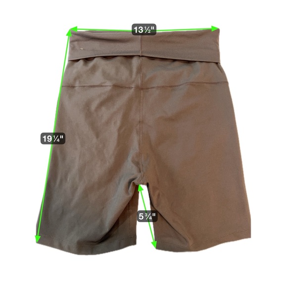 Nike Dri-FIT Sculpt High-Waist Fold-over Biker Shorts Brown Medium - Picture 8 of 11